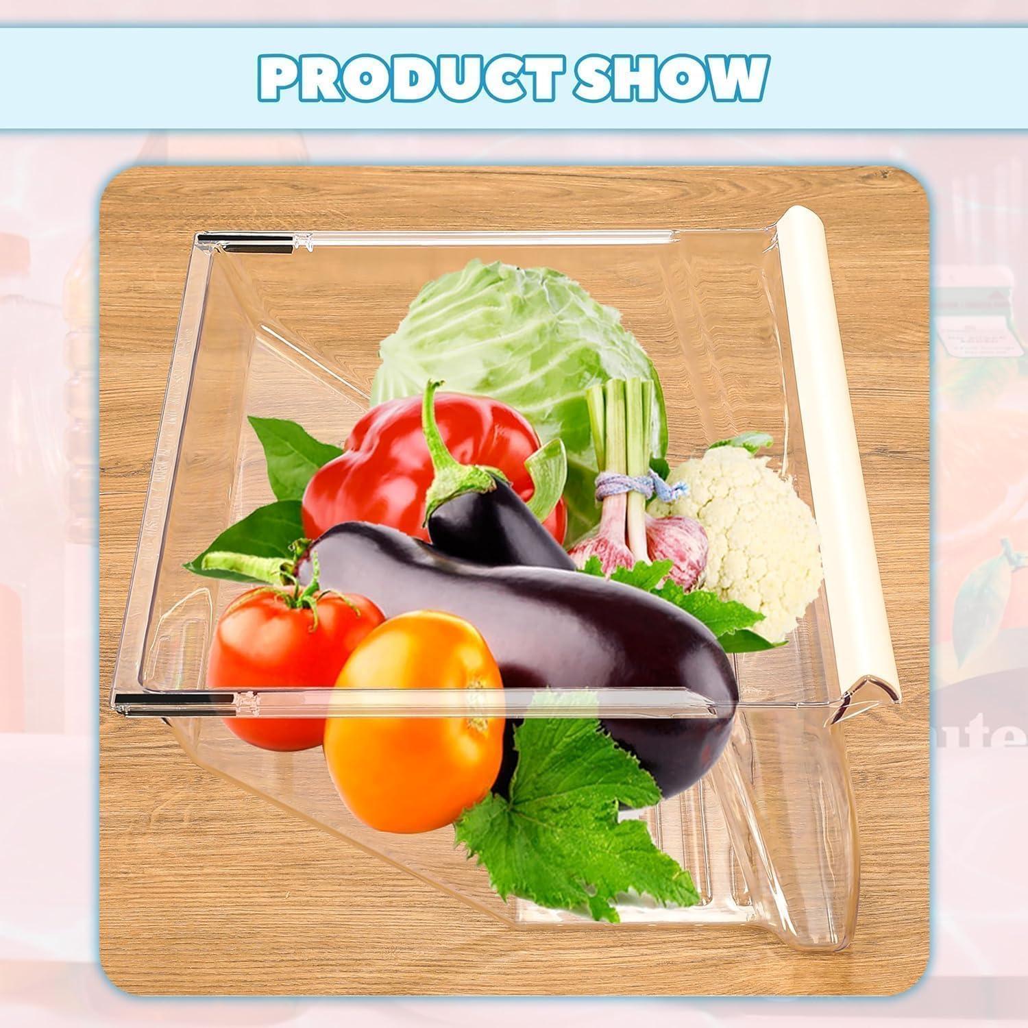 imageKojem 2188664 Crisper Drawer Bin Lower Replacement for WP2188664 Compatible with Whirlpool Kenmore Maytag Kitchenaid Refrigerator Clear Crisper Pan WWhite Handle PlasticPS