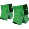 imageECOTRIC 2 Pcs AFrame Swing Set Bracket Heavy Duty Steel Green wMounting Hardware 2 Brackets for 2 4quot x 4quot Legs ampamp 1 4quot x 6quot Beam1 Set