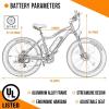 imageECOTRIC 26 Fat Tire Electric Bike Powerful Adults Mountain Bicycle 500W Motor 36V125AH Removable Lithium Battery Beach Snow Ebike Shock Absorption  90 Pre AssembledBlue