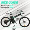 imageECOTRIC 26quot Electric Bike 1000W Powerful Motor Bicycle Mountain Ebike 48V125AH Removable Battery Suspension Fork Black City Tire LCD DisplayBlack New