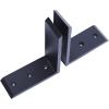 imageECOTRIC 2Pcs Countertop Support Brackets 8quotx6quotx25quot L Shape Shelf Bracket for Table Bench Bar Tops Cabinetry Shelves and DIY 500 LBS Heavy Duty Black SteelBlack