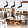 imageECOTRIC 2Pcs Countertop Support Brackets 8quotx6quotx25quot L Shape Shelf Bracket for Table Bench Bar Tops Cabinetry Shelves and DIY 500 LBS Heavy Duty Black SteelBlack