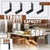 imageECOTRIC 2Pcs Countertop Support Brackets 8quotx6quotx25quot L Shape Shelf Bracket for Table Bench Bar Tops Cabinetry Shelves and DIY 500 LBS Heavy Duty Black SteelBlack
