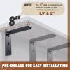 imageECOTRIC 2Pcs Countertop Support Brackets 8quotx6quotx25quot L Shape Shelf Bracket for Table Bench Bar Tops Cabinetry Shelves and DIY 500 LBS Heavy Duty Black SteelBlack