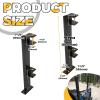 imageECOTRIC 3 Place Weed Eater Rack Carrier Mount On Landscape Truck Trailer Enclosed Trimmer Rack Holder wLock Pair Steel Lockable2 NonLocking Positions