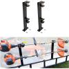 imageECOTRIC 3 Place Weed Eater Rack Carrier Mount On Landscape Truck Trailer Enclosed Trimmer Rack Holder wLock Pair Steel Lockable2 NonLocking Positions