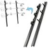 imageECOTRIC 3 Place Weed Eater Rack Carrier Mount On Landscape Truck Trailer Enclosed Trimmer Rack Holder wLock Pair Steel Lockable3 Locking Positions