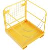 imageECOTRIC 36x36 Forklift Cage 1200 LBS Capacity Work Platform Safety Cage Collapsible Lift Basket Aerial Rails Heavy Duty Steel Construction Fold Down Design Yellow