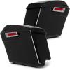 imageECOTRIC 5 Extended Saddlebags wspeaker lids Compatible with 19932013 Harley Davidson Road King Glide Electra Street Glide All Touring Models Stretched Hard Saddle BagsNot Applicable
