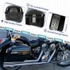 imageECOTRIC 5 Extended Saddlebags wspeaker lids Compatible with 19932013 Harley Davidson Road King Glide Electra Street Glide All Touring Models Stretched Hard Saddle BagsBlack