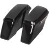 imageECOTRIC 5 Extended Saddlebags wspeaker lids Compatible with 19932013 Harley Davidson Road King Glide Electra Street Glide All Touring Models Stretched Hard Saddle BagsNot Applicable