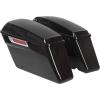 imageECOTRIC 5 Extended Saddlebags wspeaker lids Compatible with 19932013 Harley Davidson Road King Glide Electra Street Glide All Touring Models Stretched Hard Saddle BagsNot Applicable