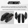 imageECOTRIC 5 Extended Saddlebags wspeaker lids Compatible with 19932013 Harley Davidson Road King Glide Electra Street Glide All Touring Models Stretched Hard Saddle BagsNot Applicable
