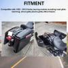 imageECOTRIC 5 Extended Saddlebags wspeaker lids Compatible with 19932013 Harley Davidson Road King Glide Electra Street Glide All Touring Models Stretched Hard Saddle BagsNot Applicable