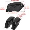 imageECOTRIC 5 Extended Saddlebags wspeaker lids Compatible with 19932013 Harley Davidson Road King Glide Electra Street Glide All Touring Models Stretched Hard Saddle BagsNot Applicable