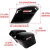 imageECOTRIC 5 Extended Saddlebags wspeaker lids Compatible with 19932013 Harley Davidson Road King Glide Electra Street Glide All Touring Models Stretched Hard Saddle BagsNot Applicable