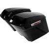 imageECOTRIC 5 Extended Saddlebags wspeaker lids Compatible with 19932013 Harley Davidson Road King Glide Electra Street Glide All Touring Models Stretched Hard Saddle BagsNot Applicable