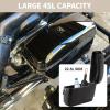 imageECOTRIC 5 Extended Saddlebags wspeaker lids Compatible with 19932013 Harley Davidson Road King Glide Electra Street Glide All Touring Models Stretched Hard Saddle BagsBlack