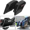 imageECOTRIC 5 Extended Saddlebags wspeaker lids Compatible with 19932013 Harley Davidson Road King Glide Electra Street Glide All Touring Models Stretched Hard Saddle BagsNot Applicable