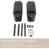 imageECOTRIC 5 Extended Saddlebags wspeaker lids Compatible with 19932013 Harley Davidson Road King Glide Electra Street Glide All Touring Models Stretched Hard Saddle BagsBlack