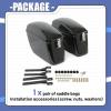 imageECOTRIC 5 Extended Saddlebags wspeaker lids Compatible with 19932013 Harley Davidson Road King Glide Electra Street Glide All Touring Models Stretched Hard Saddle BagsBlack