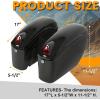 imageECOTRIC 5 Extended Saddlebags wspeaker lids Compatible with 19932013 Harley Davidson Road King Glide Electra Street Glide All Touring Models Stretched Hard Saddle BagsBlack