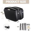 imageECOTRIC 5 Extended Saddlebags wspeaker lids Compatible with 19932013 Harley Davidson Road King Glide Electra Street Glide All Touring Models Stretched Hard Saddle BagsBlack