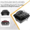 imageECOTRIC 5 Extended Saddlebags wspeaker lids Compatible with 19932013 Harley Davidson Road King Glide Electra Street Glide All Touring Models Stretched Hard Saddle BagsBlack