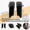 imageECOTRIC 5 Extended Stretched Saddle bag WLatch Compatible with 20142024 Harley Touring FLT FLHT FLHTCU FLHRC Road King Road Glide Street Glide Electra Glide UltraClassicBlackChrome Latch Kit