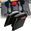 imageECOTRIC 5 Extended Stretched Saddle bag WLatch Compatible with 20142024 Harley Touring FLT FLHT FLHTCU FLHRC Road King Road Glide Street Glide Electra Glide UltraClassicBlack