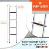 imageECOTRIC 60quot Bunk Bed Ladder Compatible with RV Mount Boarding WHook ampamp Rubber Foot Pads Camper Travel Trailer Bed Step 4 AntiSlip Step Aluminum Portable Safety Home