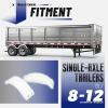 imageECOTRIC 8quot12quot Set of Two SingleAxle Trailer Fenders Wheels Tire Top Step Skirt Boat