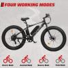 imageECOTRIC Cheetah Electric Bike 26quot X 4quot Fat Tire Bicycle 500W 36V 125AH Battery EBike Beach Mountain Snow EBike Throttle ampamp Pedal Assist for Adults  90 PreAssembled