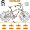 imageECOTRIC Coolboy Electric Bike 26quot Fat Tire 750W Electric Mountain Bike 48V 125AH Removable Large Battery Adult Electric Bicycles Beach Snow Mountain Bike Hydraulic Brakes Dual Shock AbsorberOrange 750W UL Model