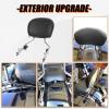 imageECOTRIC Detachable Passenger Backrest Quick Release 2up Sissy Bar Compatible with Harley Davidson Touring 20092024 Street Glide Road King Road Glide Electra Glide Ultra Limited FLHR FLHX FLHT FLTRChrome Sissy Bar