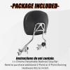 imageECOTRIC Detachable Passenger Backrest Quick Release 2up Sissy Bar Compatible with Harley Davidson Touring 20092024 Street Glide Road King Road Glide Electra Glide Ultra Limited FLHR FLHX FLHT FLTRChrome Sissy Bar