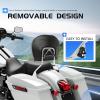 imageECOTRIC Detachable Passenger Backrest Quick Release 2up Sissy Bar Compatible with Harley Davidson Touring 20092024 Street Glide Road King Road Glide Electra Glide Ultra Limited FLHR FLHX FLHT FLTRChrome Sissy Bar