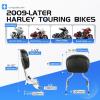 imageECOTRIC Detachable Passenger Backrest Quick Release 2up Sissy Bar Compatible with Harley Davidson Touring 20092024 Street Glide Road King Road Glide Electra Glide Ultra Limited FLHR FLHX FLHT FLTRChrome Sissy Bar
