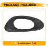 imageECOTRIC Door Handle Inside Trim Bezels Compatible with 20022009 Chevrolet Trailblazer Pair Driver Passenger RH LH Black Left Right SetLeft