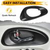imageECOTRIC Door Handle Inside Trim Bezels Compatible with 20022009 Chevrolet Trailblazer Pair Driver Passenger RH LH Black Left Right SetLeft
