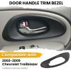 imageECOTRIC Door Handle Inside Trim Bezels Compatible with 20022009 Chevrolet Trailblazer Pair Driver Passenger RH LH Black Left Right SetLeft