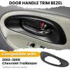 imageECOTRIC Door Handle Inside Trim Bezels Compatible with 20022009 Chevrolet Trailblazer Pair Driver Passenger RH LH Black Left Right SetRight