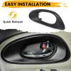 imageECOTRIC Door Handle Inside Trim Bezels Compatible with 20022009 Chevrolet Trailblazer Pair Driver Passenger RH LH Black Left Right SetRight