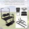 imageECOTRIC Flip Folding Rear Back Seat Kit Compatible with 1995Up EZGO TXT Golf CartRear Back Seat WGrab Bar