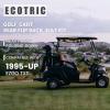 imageECOTRIC Flip Folding Rear Back Seat Kit Compatible with 1995Up EZGO TXT Golf CartRear Back Seat WGrab Bar