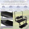 imageECOTRIC Flip Folding Rear Back Seat Kit Compatible with 1995Up EZGO TXT Golf CartRear Back Seat WGrab Bar