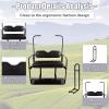 imageECOTRIC Flip Folding Rear Back Seat Kit Compatible with 1995Up EZGO TXT Golf CartRear Back Seat WGrab Bar