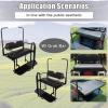 imageECOTRIC Flip Folding Rear Back Seat Kit Compatible with 1995Up EZGO TXT Golf CartRear Back Seat WGrab Bar