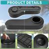 imageECOTRIC Golf Cart Rear Seat Arm Rest with Universal Cup Drink Holders Set Compatible with EZGO Club Car Yamaha Pair No Drilling Required
