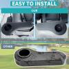 imageECOTRIC Golf Cart Rear Seat Arm Rest with Universal Cup Drink Holders Set Compatible with EZGO Club Car Yamaha Pair No Drilling Required